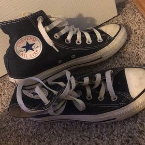 Black high top converse